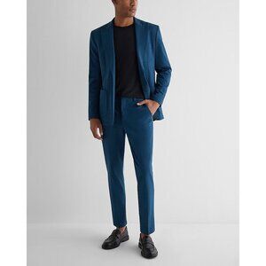 Express Slim Teal Stretch Cotton-Blend Suit Jacket Men's 36S New Retail $248